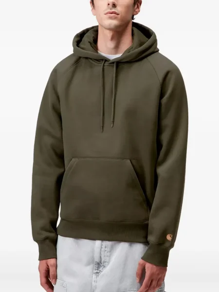 Hanorac cu glugă Carhartt Wip cu glugă verde