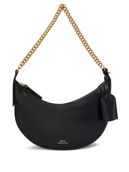 Długa koszulka Polo Ralph Lauren bez rękawów skórzana niebieska