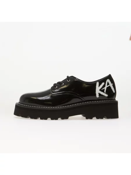 Сникърси Karl Lagerfeld Jeans Kyla Brush Logo Shoe Black Lthr EUR 37 черно