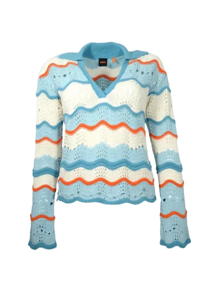 Dzianinowy wielobarwność sweter Hugo Boss