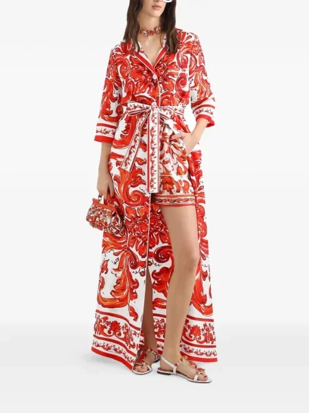 Palton Dolce & Gabbana cu imagine roșu