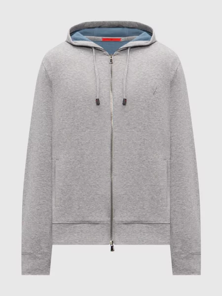 Меланжевая куртка Isaia серая