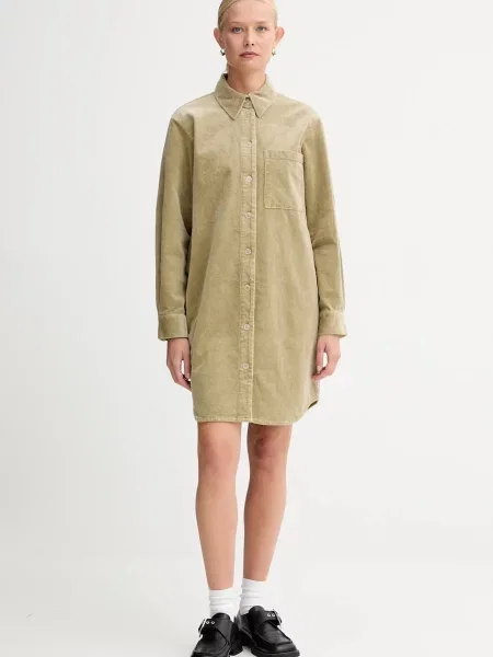 Вельветовое платье мини Marc O'polo зеленое