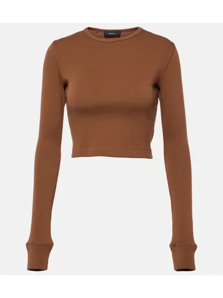 Cropp top Wardrobe.nyc din jerseu maro