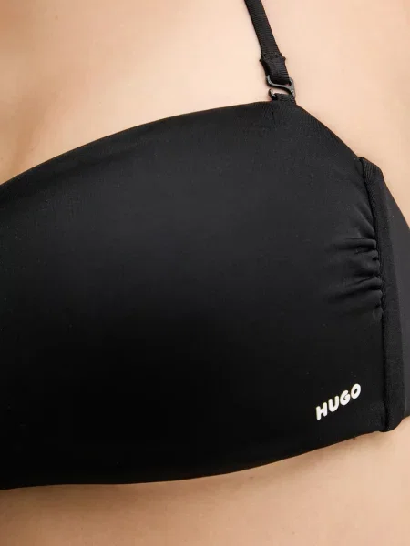 Plavková podprsenka HUGO PURE BANDEAU černá