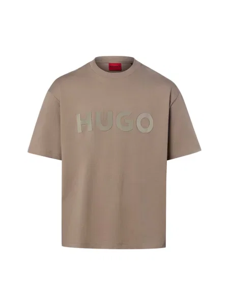 HUGO t-shirt Dinkee brązowa