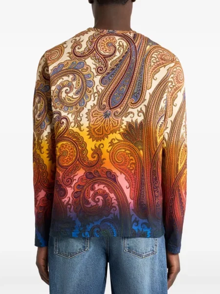 Pulover Etro din jerseu cu model paisley