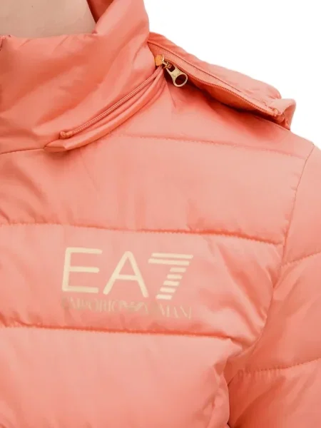 Geacă Ea7 Emporio Armani cu imagine portocaliu