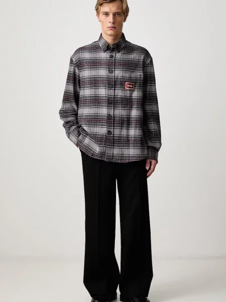 Drôle de Monsieur Boxy Flanel Checked koszula