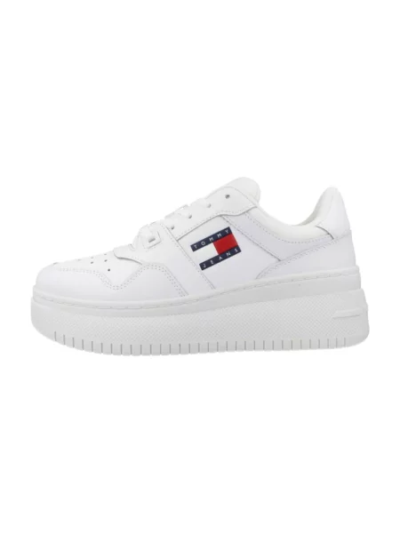 Tommy Jeans Buty Kobieta 39 EU Retro Basket Flat Sneakers biały