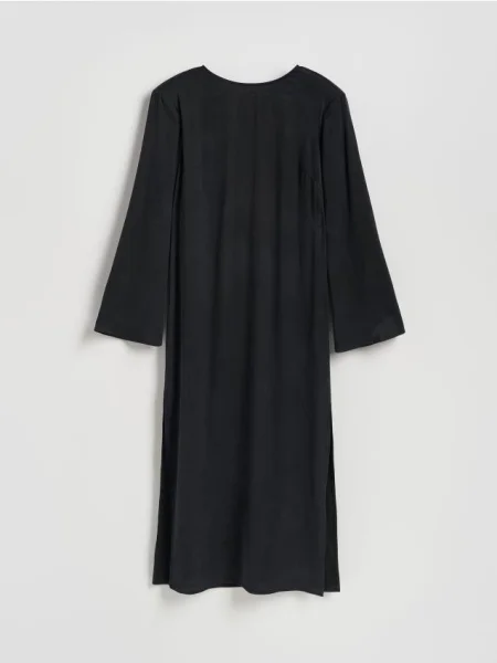 Reserved Rochie maxi cu adaos de lyocell negru