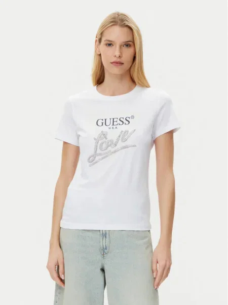 Guess Tricou alb