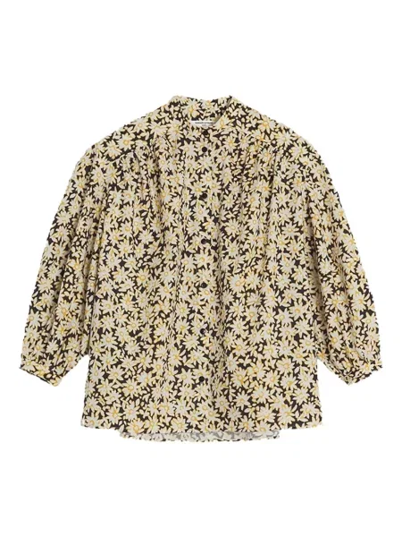 Cămașă Maison Kitsune cu model floral cu imagine negru