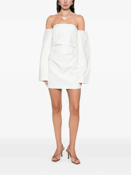 Rochie mini Sir de costum alb