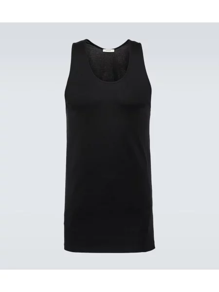 Pletena rebrasta srajca Lemaire črna