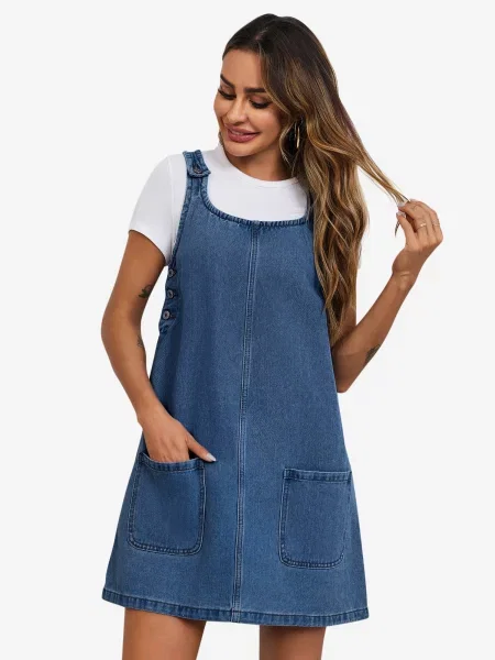 Imily Bela Rochie denim albastru