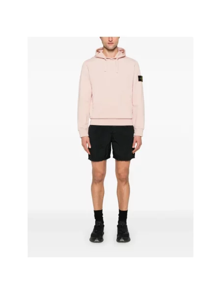 Bluza z kapturem Stone Island z kamieniami różowa