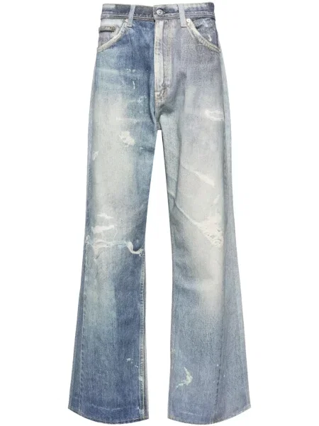 Blugi Our Legacy cu imagine albastru