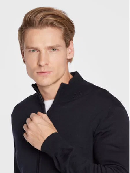JOOP! Pletena jopica 17 Mornarsko Regular Fit modra