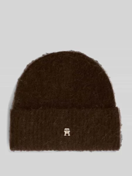 Czapka beanie z mieszanki wełny z wełną z alpaki Tommy Hilfiger