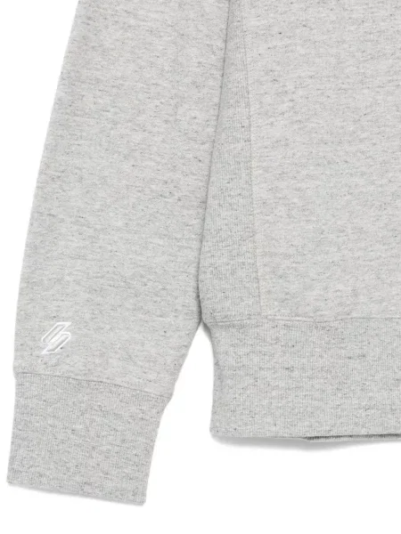 Hanorac Superdry cu autograf gri