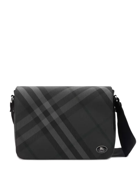 Geantă crossbody Burberry în carouri negru
