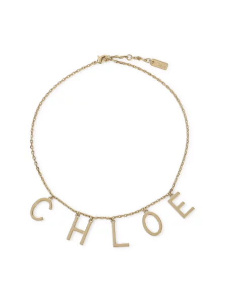 Naszyjnik Chloe z logo elegancki żółty