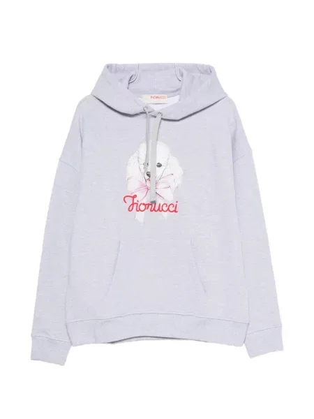 Hanorac cu glugă Fiorucci cu imagine gri