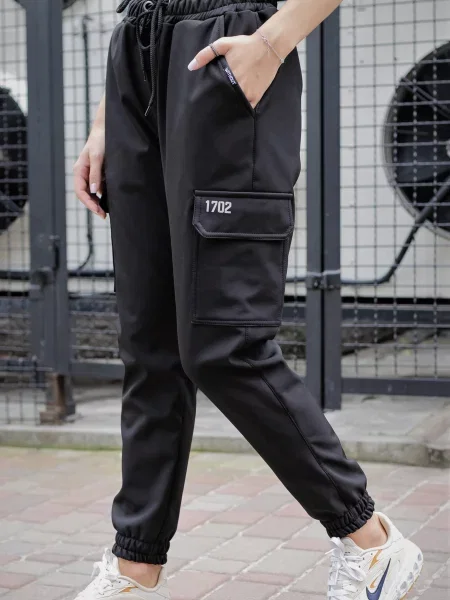 Брюки карго Without черные