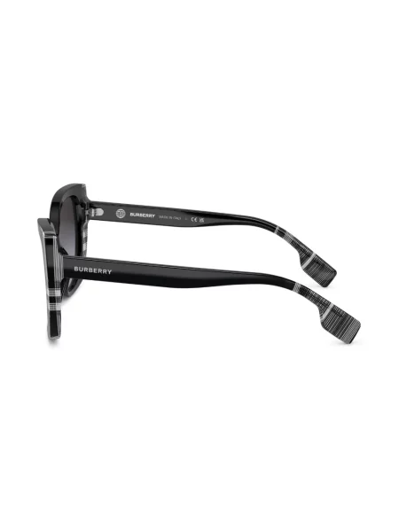 Kostkované sluneční brýle Burberry Eyewear s potiskem černé
