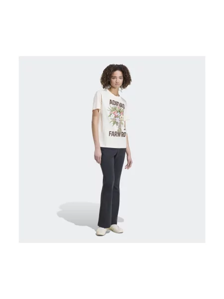 Adidas T-shirt Fram Rio Graphic Krem Regular Fit