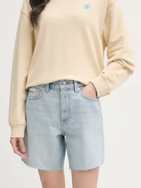 Calvin Klein Jeans szorty jeansowe niebieskie