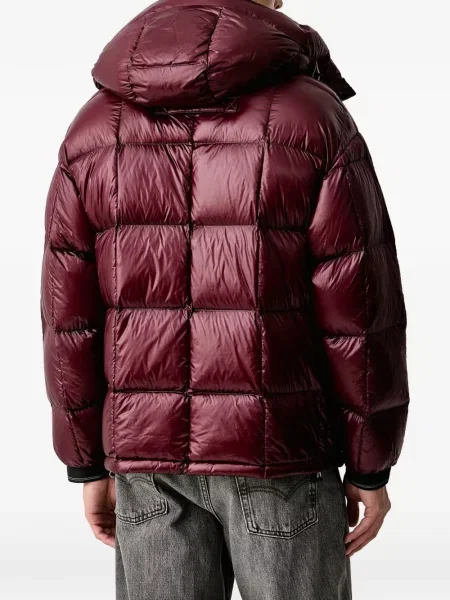 Geacă Armani Exchange cu glugă roșu