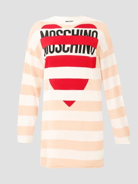 Шерстяное платье мини Moschino