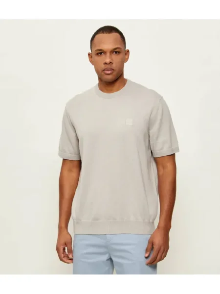 BOSS ORANGE Pulover Kanacho cu adaos de cașmir gri