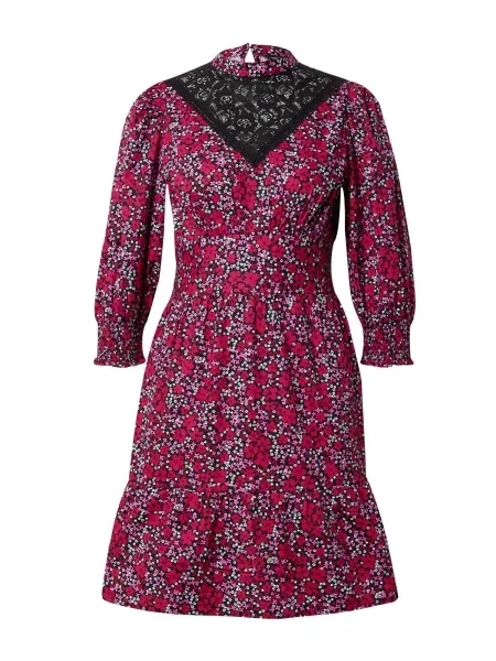 Dorothy Perkins Rochie tip bluză negru / roșu roz alb