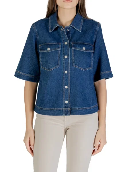 Kurtka jeansowa Only niebieska