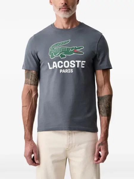Tricou Lacoste cu imagine gri