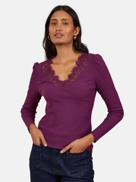 Love & roses Tricou burgundy roșu