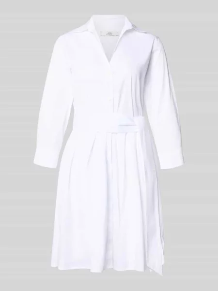 Sukienka koszulowa z wiązanym model JULE' 0039 Italy biała