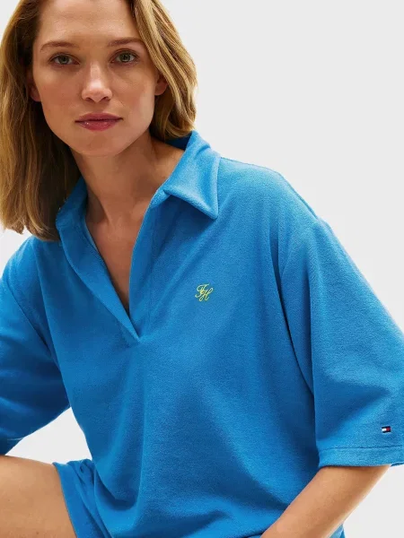 Поло Tommy Hilfiger голубое