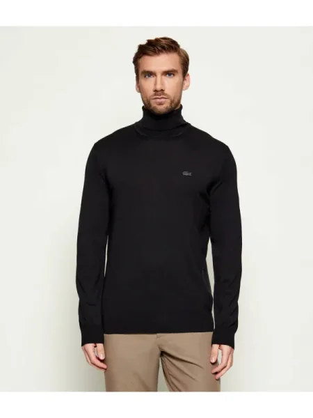 Pulover Lacoste de lână negru
