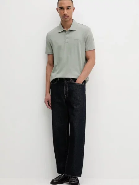 Tricou polo Calvin Klein verde