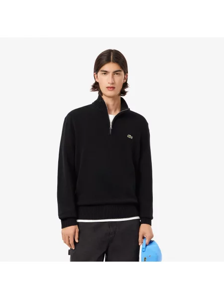 Wełniany sweter z zamkiem błyskawicznym