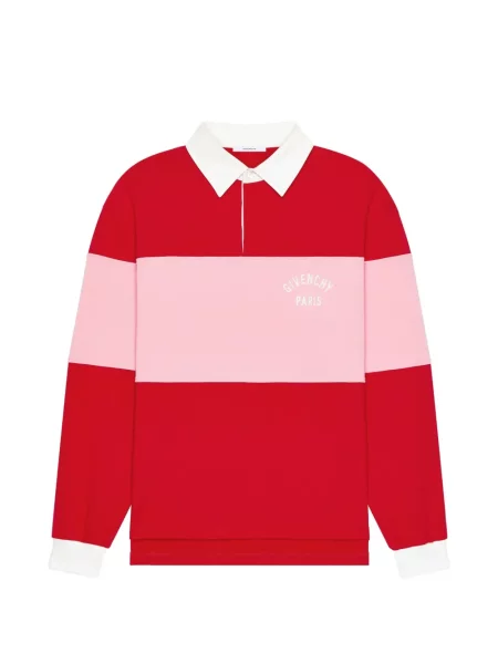 Haftowana koszulka polo Givenchy czerwona