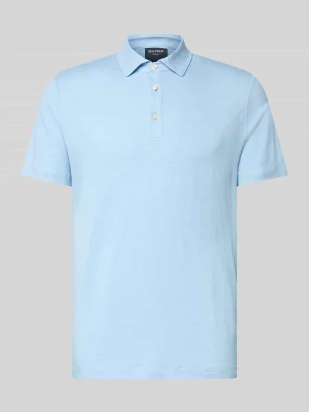 Koszulka polo o kroju regular fit z mieszanki lnu i elastanu Olymp Level Five