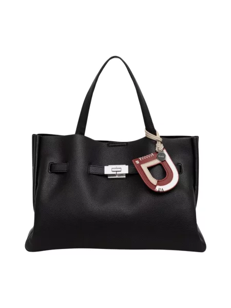 DKNY torebka shopper z imitacji skóry czarna
