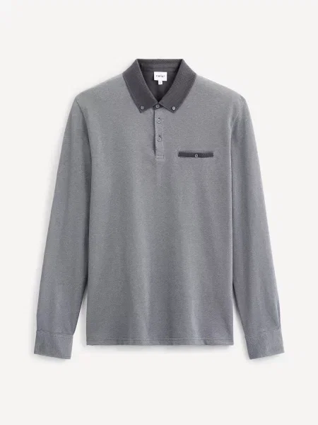 Тениска с дълъг ръкав Celio сиво