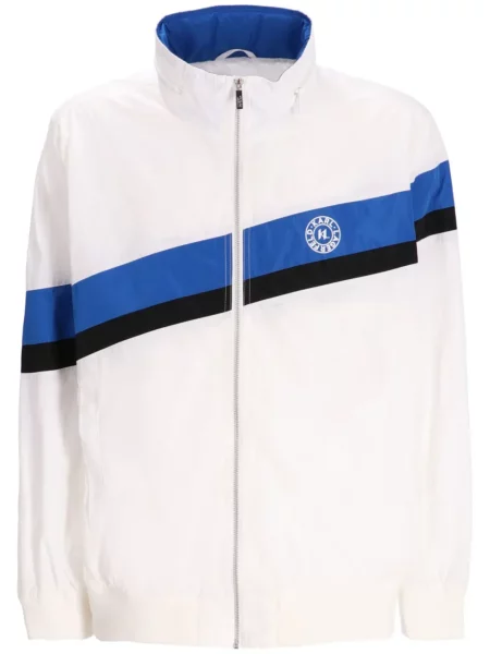 Geacă bomber Karl Lagerfeld cu dungi alb