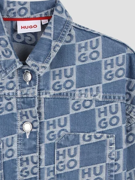 Детская джинсовая куртка Hugo синяя
